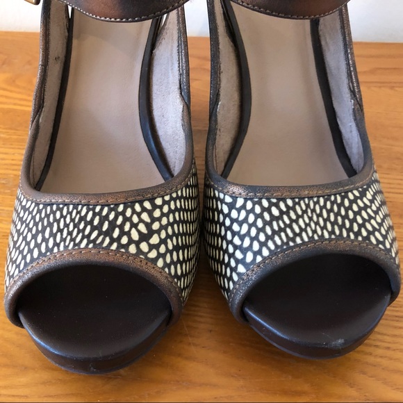 Bronze & Cream Seychelles Mary Janes sz 8.5 - Picture 5 of 7